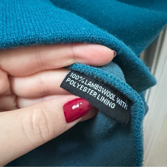 IRELANDS EYE teal blue full zip sweater wool sz medium M - Picture 6 of 6